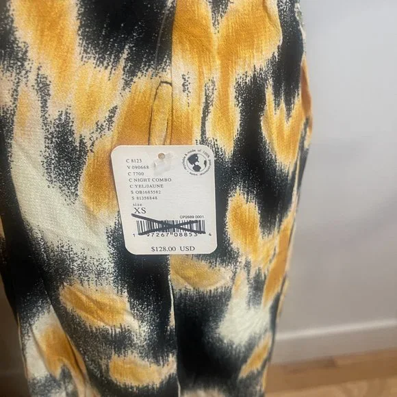 044 Free People x Revolve Bali Wild Child Pleated Pant in Night Combo Size XS - Picture 8 of 9